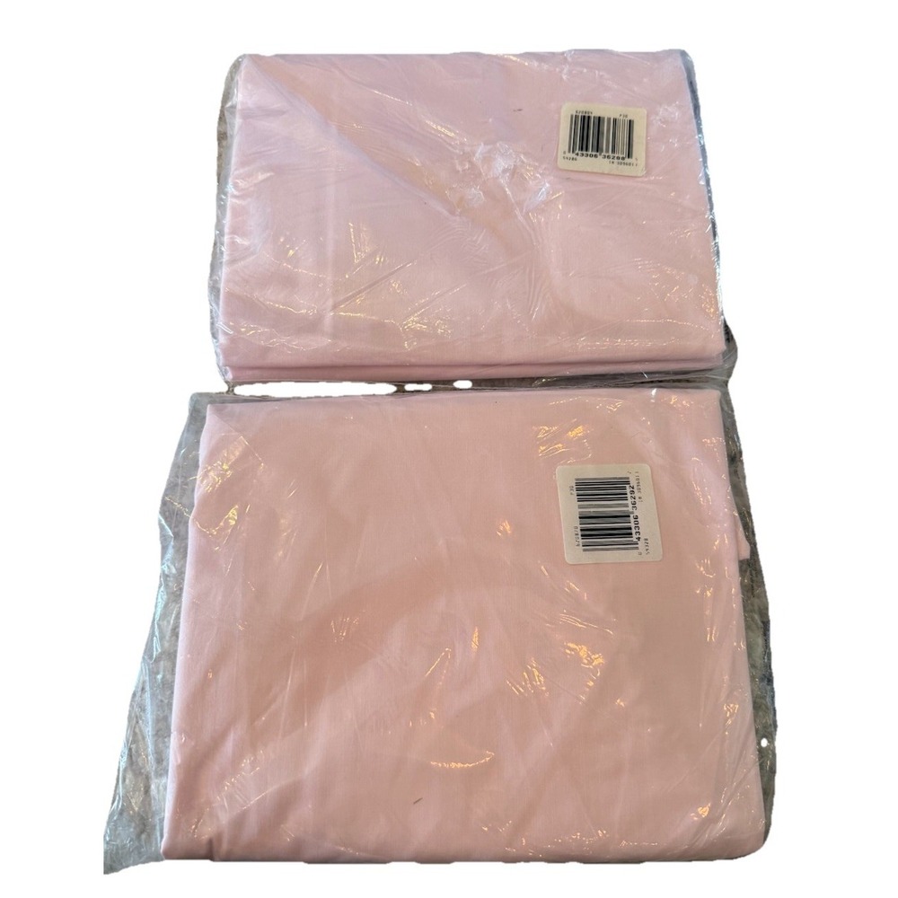 Cannon Sheet Set Full Size Fitted Flat  180 Thread Count Pink Rose New - Picture 2 of 5